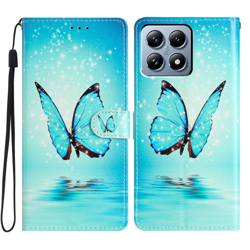 Bescherming Hoesje Xiaomi 15t Pro Blauwe Vlinder