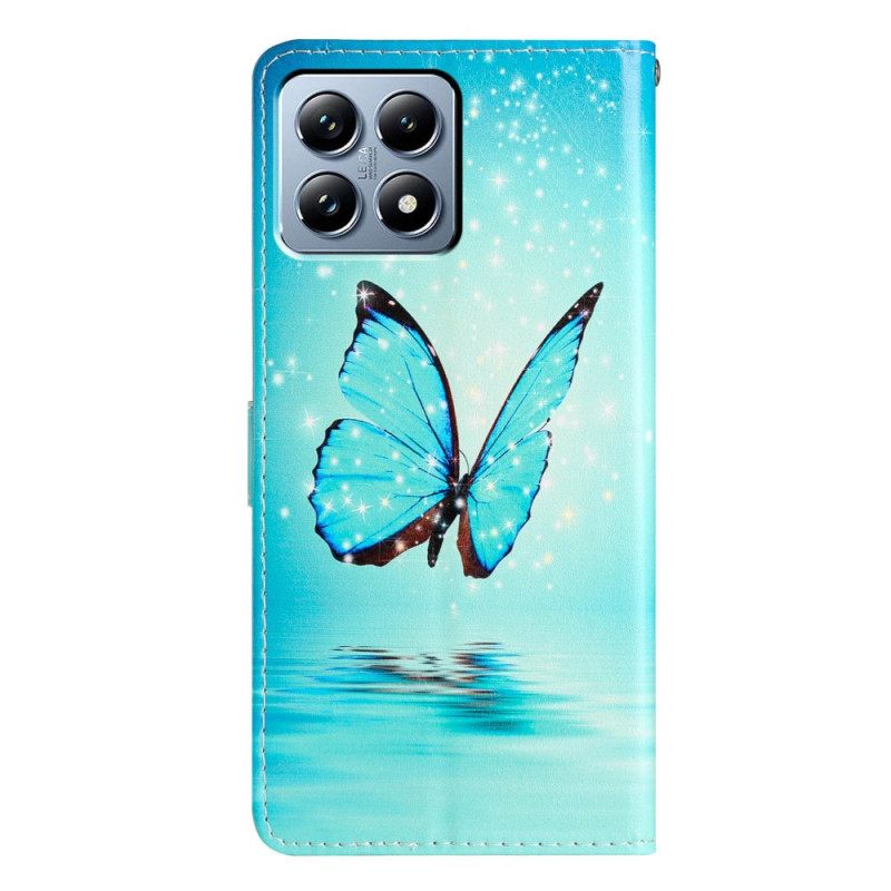 Bescherming Hoesje Xiaomi 15t Pro Blauwe Vlinder