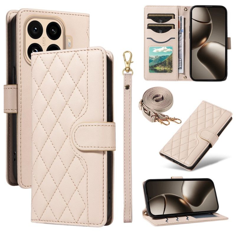 Bescherming Hoesje Xiaomi 15t Pro Gewatteerd Met Bandje En Schouderbandje