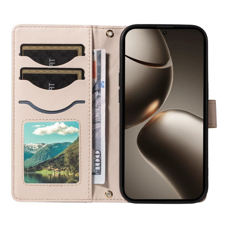 Bescherming Hoesje Xiaomi 15t Pro Gewatteerd Met Bandje En Schouderbandje