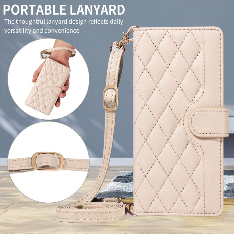 Bescherming Hoesje Xiaomi 15t Pro Gewatteerd Met Bandje En Schouderbandje