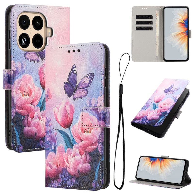 Bescherming Hoesje Xiaomi 15t Pro Tulpen En Vlinders