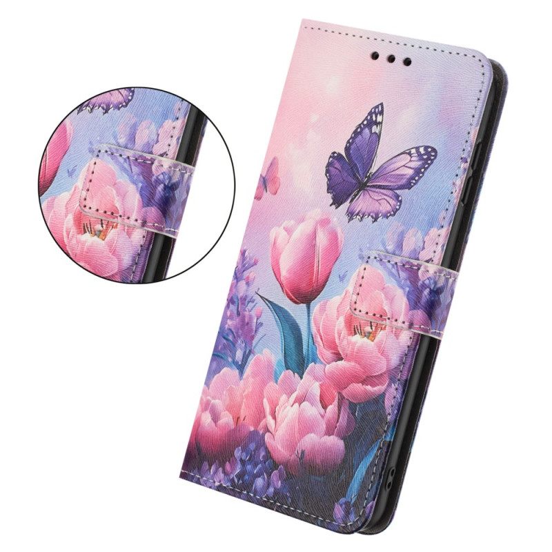 Bescherming Hoesje Xiaomi 15t Pro Tulpen En Vlinders