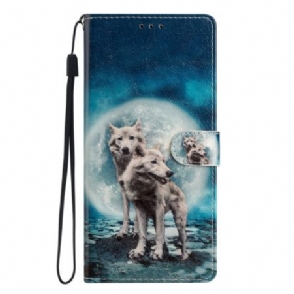 Flip Case Leren Xiaomi 15t Pro Twee Wolven