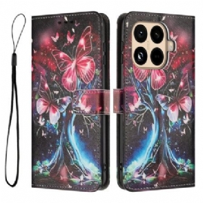 Flip Case Leren Xiaomi 15t Pro Vlinderboom