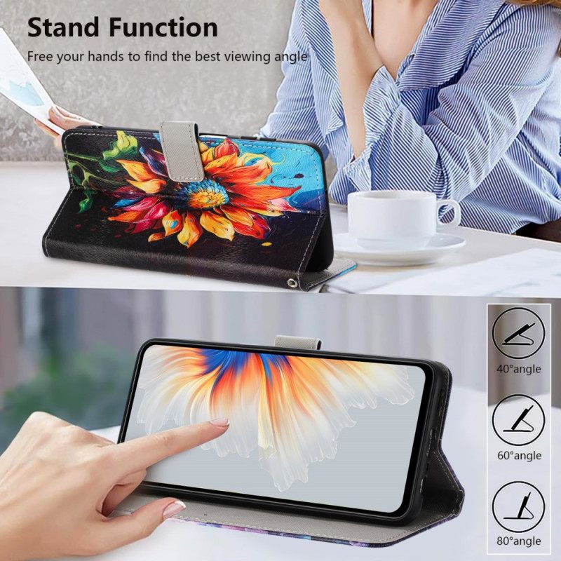 Flip Case Leren Xiaomi 15t Pro Zonnebloem