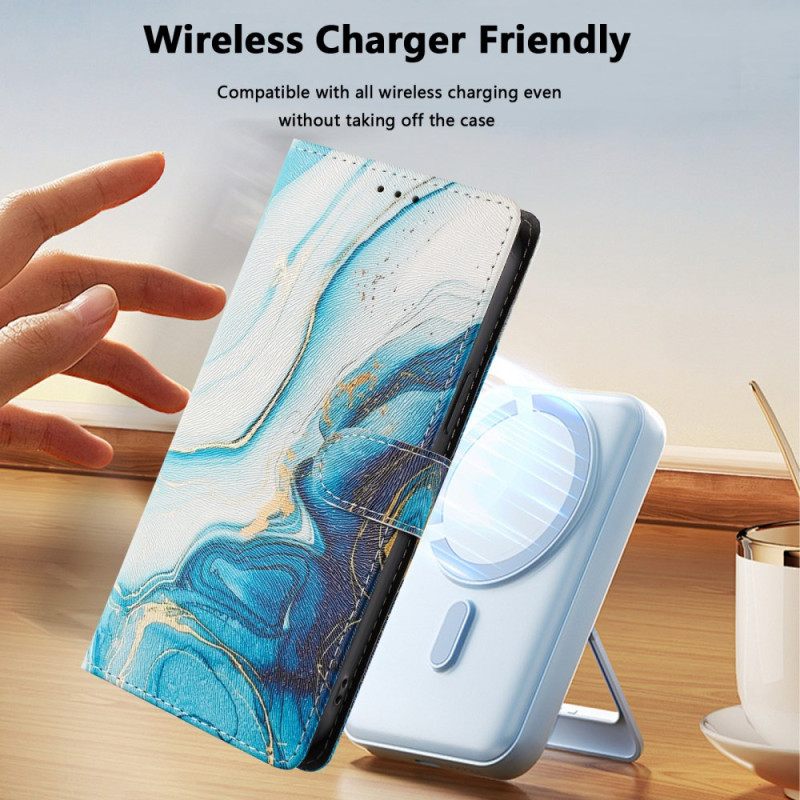 Folio-hoesje Xiaomi 15t Pro Blauw Marmer