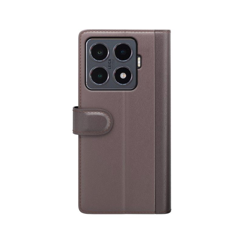 Folio-hoesje Xiaomi 15t Pro Echt Leer