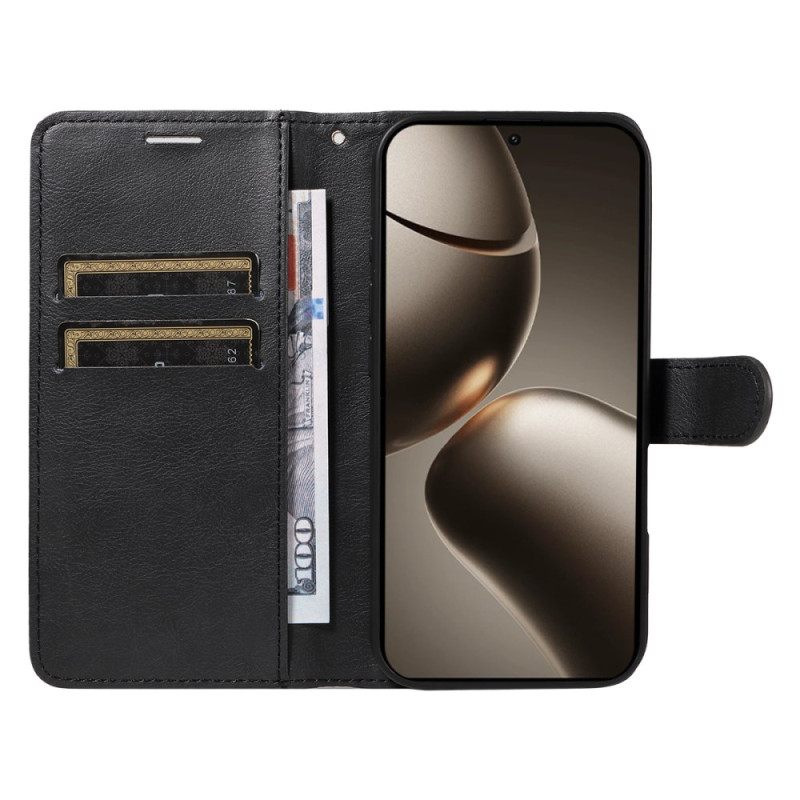 Folio-hoesje Xiaomi 15t Pro Effen Kunstleer