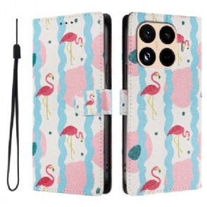 Folio-hoesje Xiaomi 15t Pro Flamingo's
