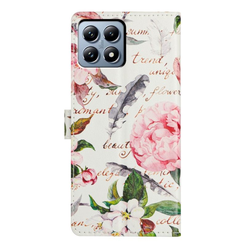 Folio-hoesje Xiaomi 15t Pro Groene Bladeren En Bloemen