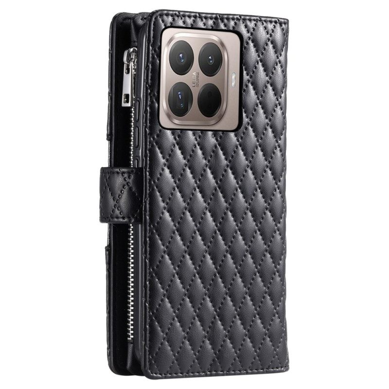 Folio-hoesje Xiaomi 15t Pro Telefoonhoesje Gewatteerd Met Ritsvak