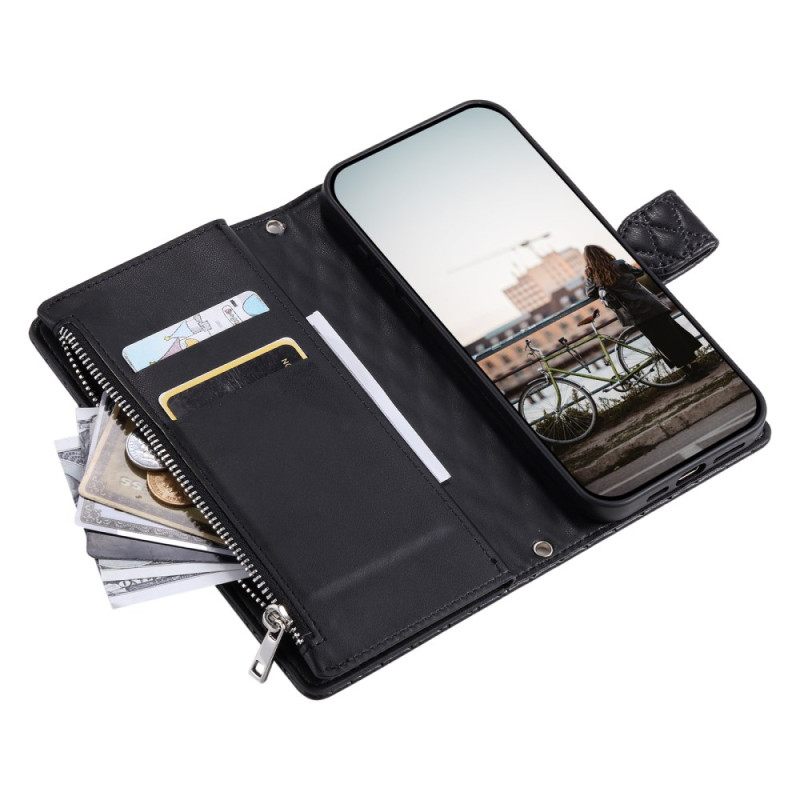 Folio-hoesje Xiaomi 15t Pro Telefoonhoesje Gewatteerd Met Ritsvak