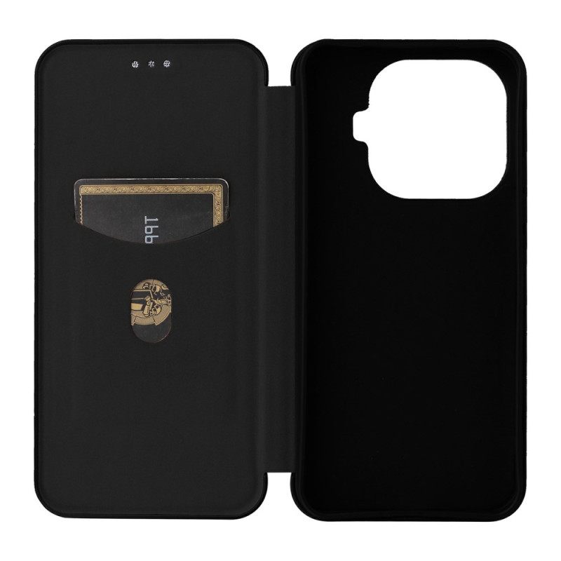 Folio-hoesje Xiaomi 15t Pro Telefoonhoesje Koolstofvezel