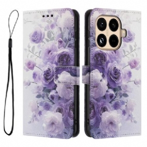 Folio-hoesje Xiaomi 15t Pro Telefoonhoesje Paarse Rozen