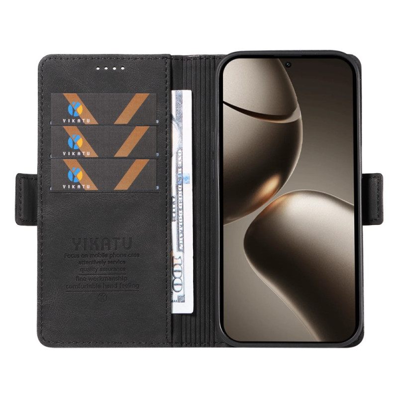 Folio-hoesje Xiaomi 15t Pro Telefoonhoesje Yikatu Lederlook