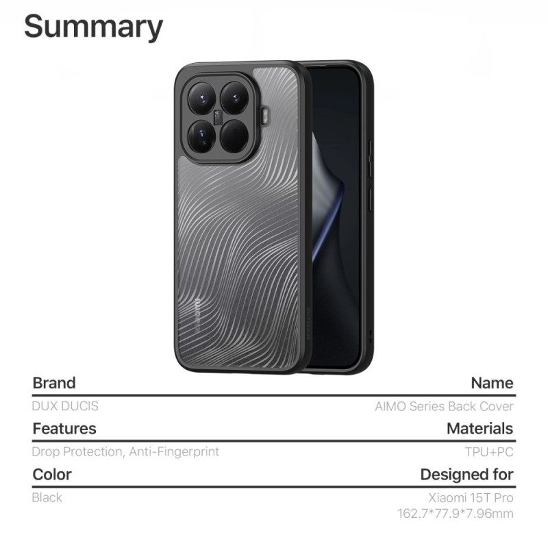 Hoesje Xiaomi 15t Pro Aimo-serie Dux Ducis Bescherming Hoesje
