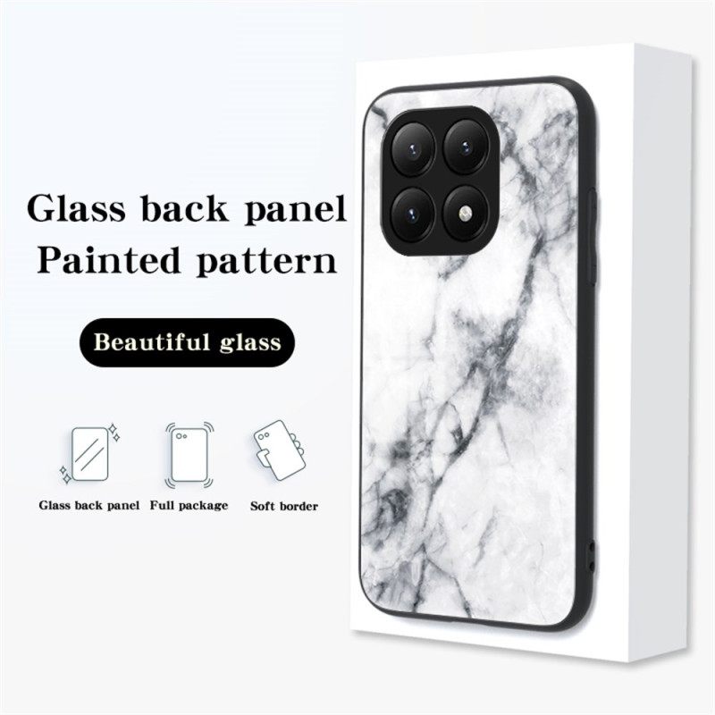 Hoesje Xiaomi 15t Pro Gehard Glas Met Marmerlook Bescherming Hoesje