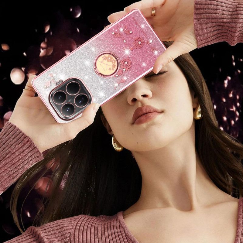 Hoesje Xiaomi 15t Pro Ringhouder Met Strass-steentjes Kadem