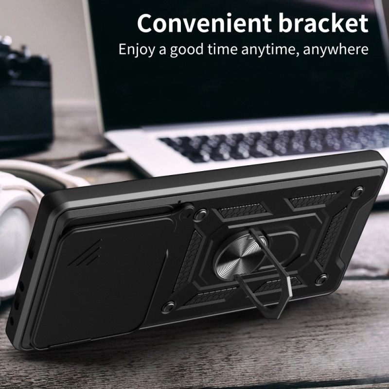 Hoesje Xiaomi 15t Pro Schuifbare Cameracover En Standaard