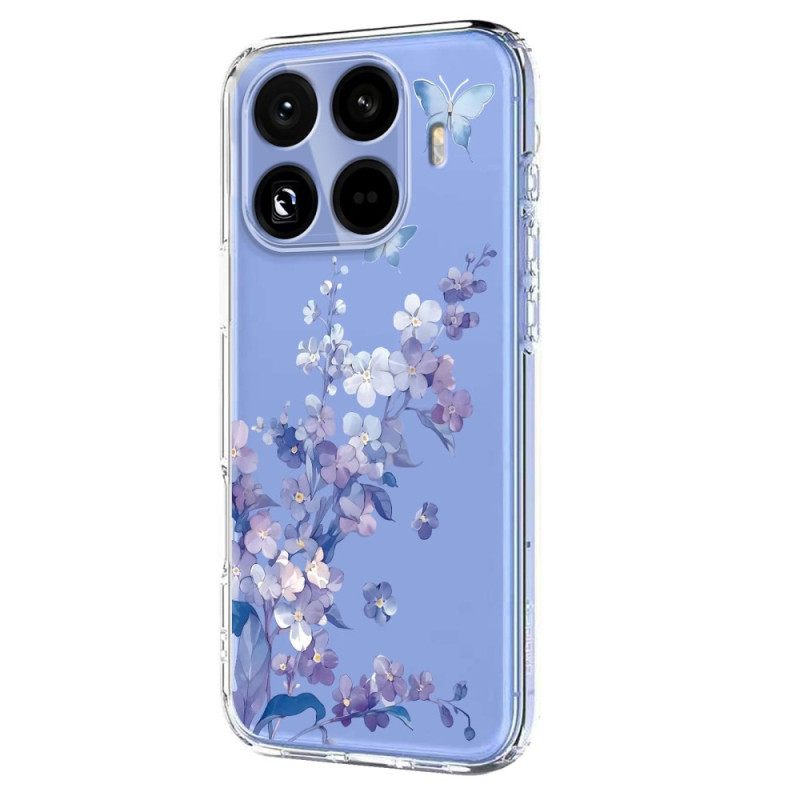 Hoesje Xiaomi 15t Pro Transparant Met Bloemenmotief