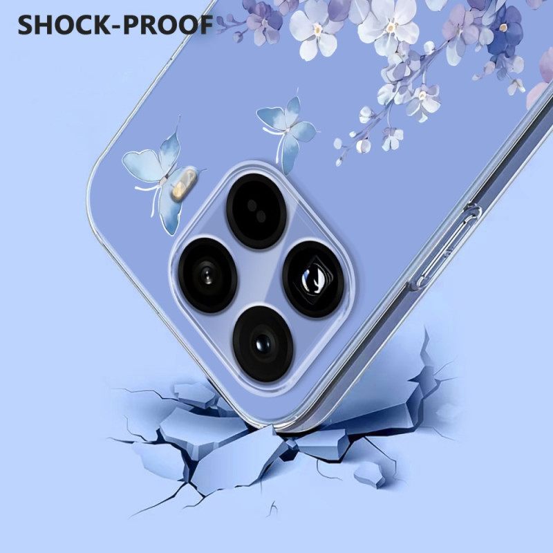 Hoesje Xiaomi 15t Pro Transparant Met Bloemenmotief