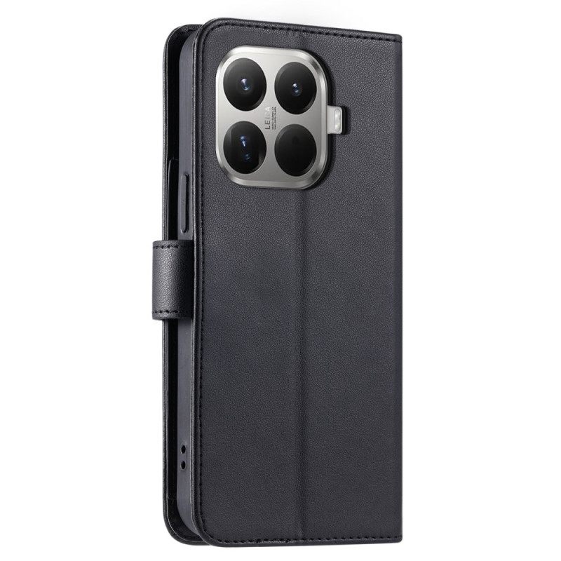 Leren Hoesje Voor Xiaomi 15t Pro Gewatteerd Met Bandjes