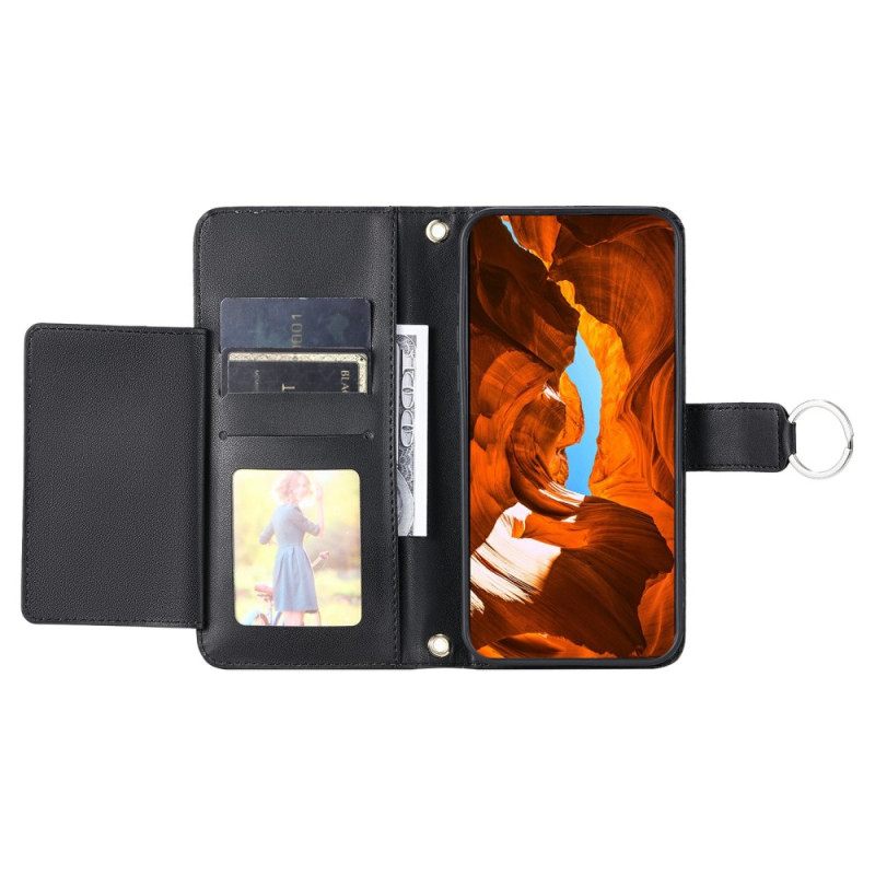 Leren Hoesje Voor Xiaomi 15t Pro Gewatteerd Met Bandjes