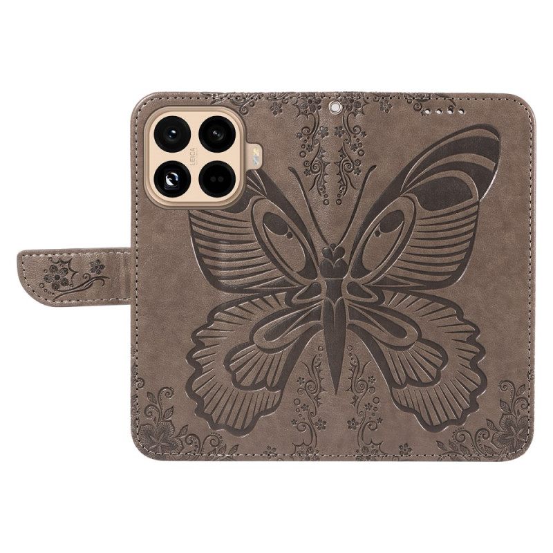 Leren Hoesje Voor Xiaomi 15t Pro Grafische Vlinder