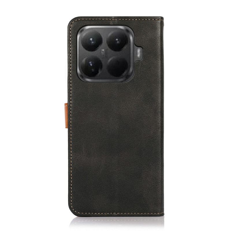 Leren Hoesje Voor Xiaomi 15t Pro Khazneh Gouden Knoop