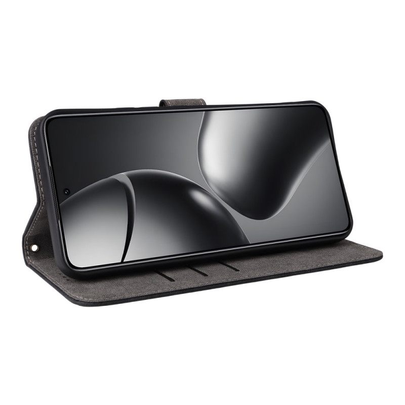 Leren Hoesje Voor Xiaomi 15t Pro Rfid-portemonnee Met Suède-look