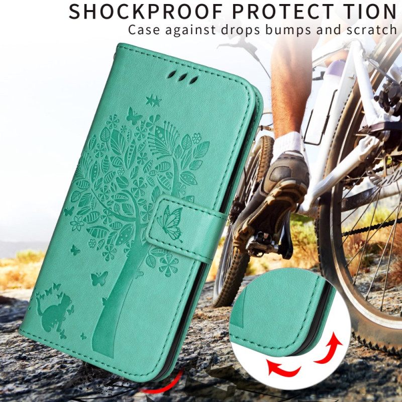 Leren Hoesje Xiaomi 15t Pro Boom En Kat Bescherming Hoesje