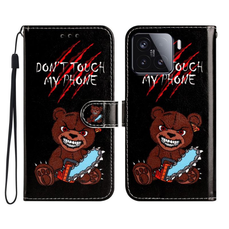 Leren Hoesje Xiaomi 15t Pro Boze Beer Bescherming Hoesje
