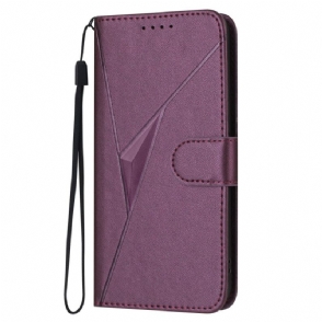 Leren Hoesje Xiaomi 15t Pro Driehoekspatroon