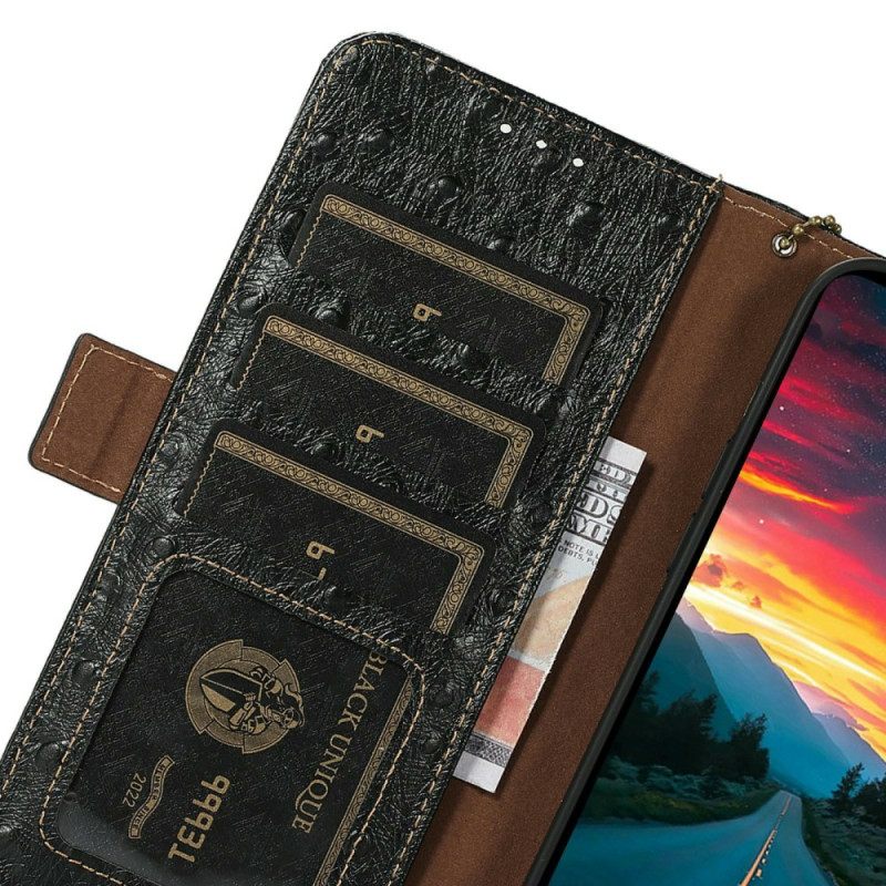 Leren Hoesje Xiaomi 15t Pro Gestructureerd Leer Bescherming Hoesje