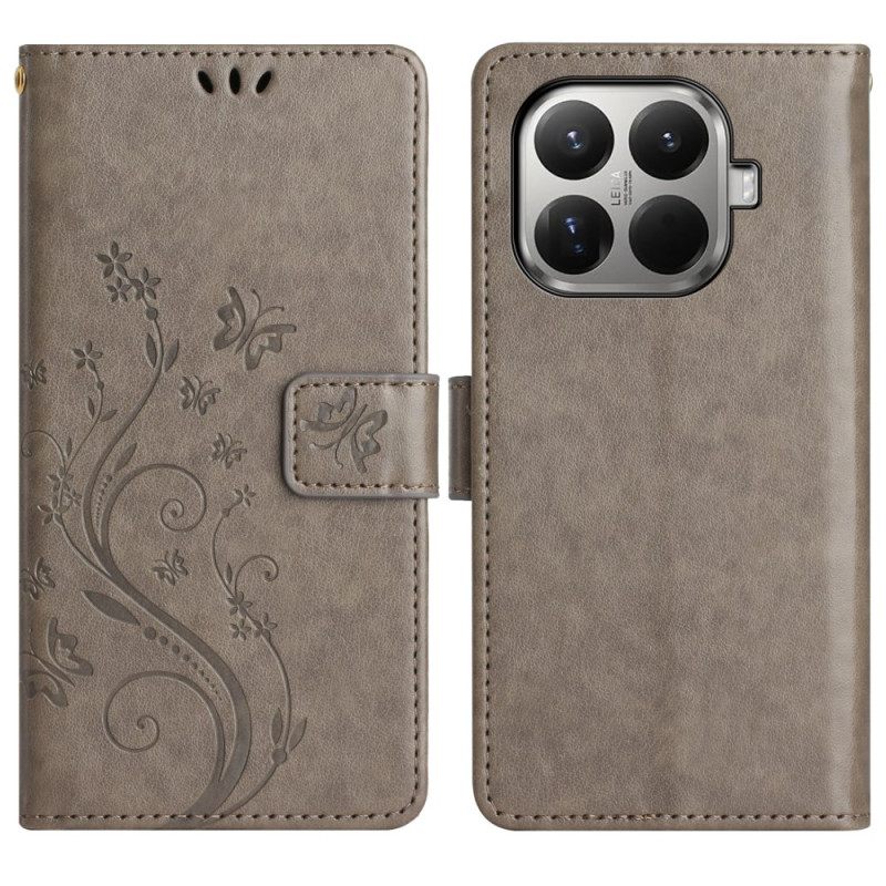 Leren Hoesje Xiaomi 15t Pro Kleine Bloemen Bescherming Hoesje