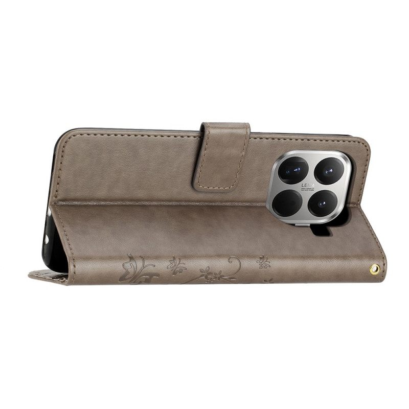 Leren Hoesje Xiaomi 15t Pro Kleine Bloemen Bescherming Hoesje