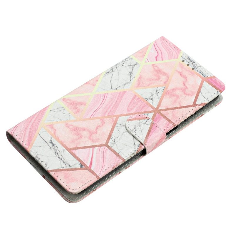 Leren Hoesje Xiaomi 15t Pro Roze Marmer