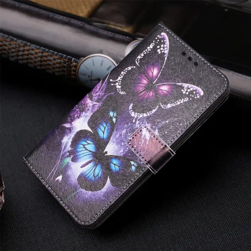 Leren Hoesje Xiaomi 15t Pro Twee Vlinders Bescherming Hoesje