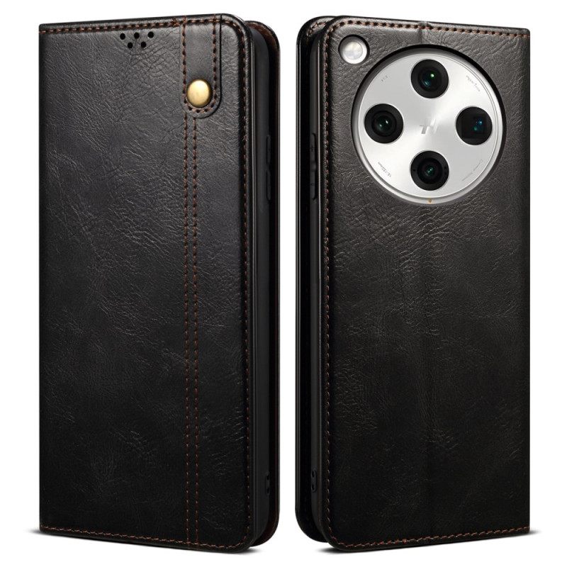 Folio-hoesje Oppo Find X8 Pro Gewaxt Kunstleer