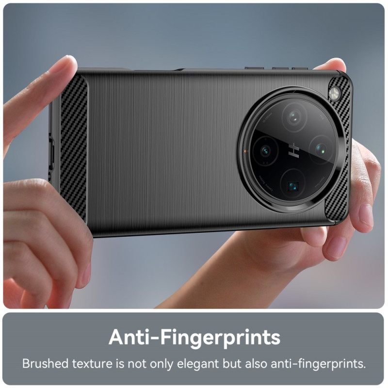 Hoesje Voor Oppo Find X8 Pro Geborsteld Koolstofvezel