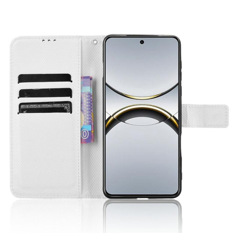 Leren Hoesje Voor Oppo Find X8 Pro Diamantstructuur