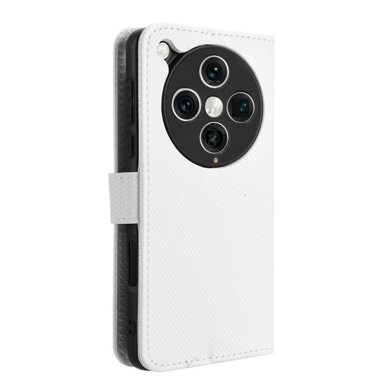 Leren Hoesje Voor Oppo Find X8 Pro Diamantstructuur