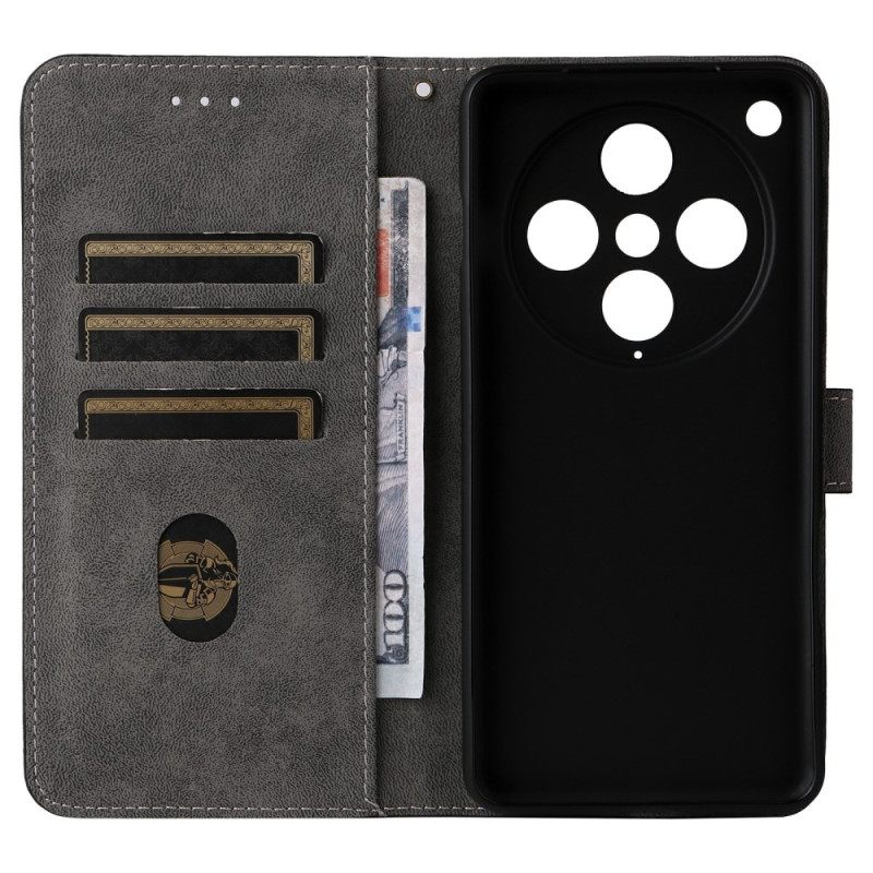 Leren Hoesje Voor Oppo Find X8 Pro Suède-effect Rfid-bescherming