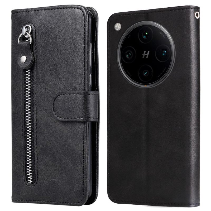 Leren Hoesje Voor Oppo Find X8 Pro Voorvak