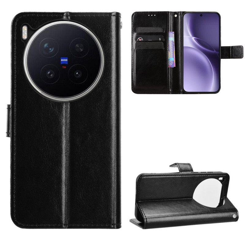 Flip Case Leren Vivo X300 Pro Kunstleer Met Opvallende Details