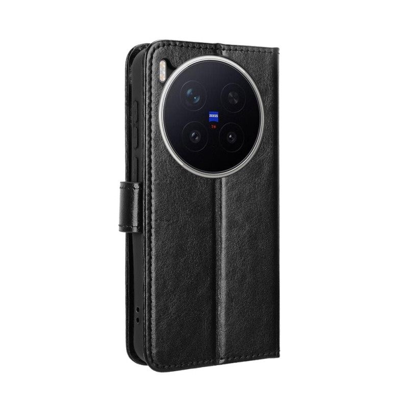 Flip Case Leren Vivo X300 Pro Kunstleer Met Opvallende Details