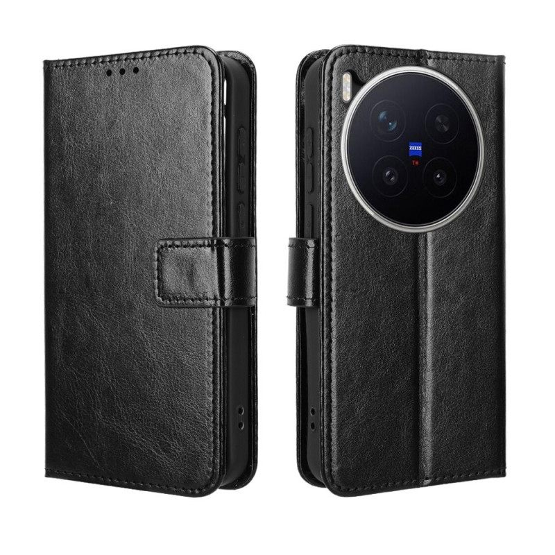 Flip Case Leren Vivo X300 Pro Kunstleer Met Opvallende Details