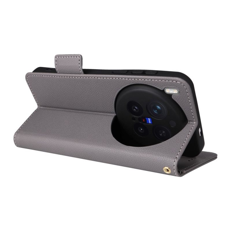 Folio-hoesje Vivo X300 Pro Kunstleer Met Bandje