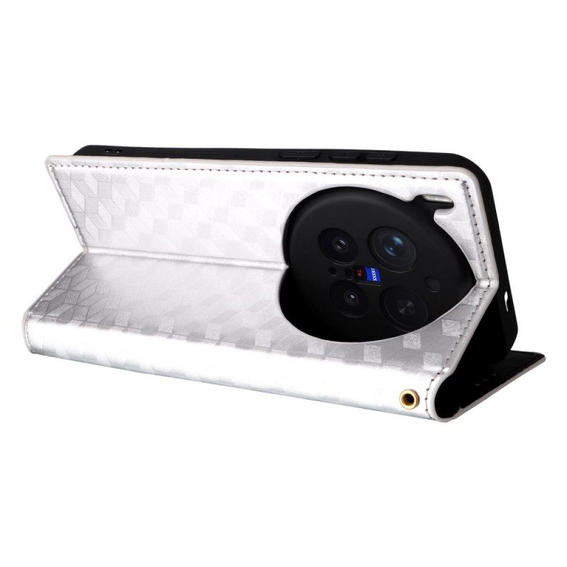 Folio-hoesje Vivo X300 Pro Telefoonhoesje Diamantpatroon